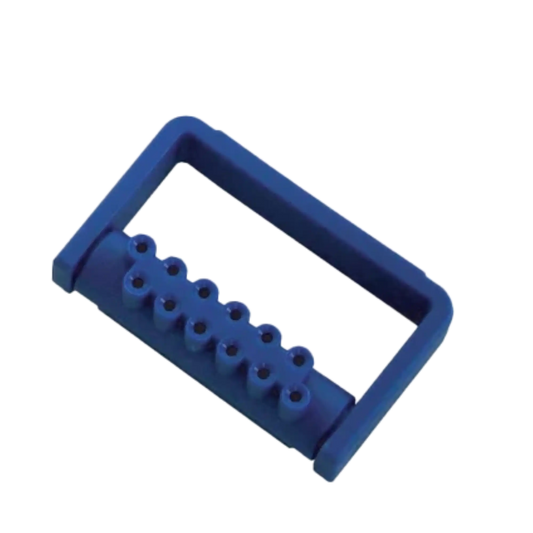Pac-Dent - Bur Bocks, Plastic Bur Caddy, 12-Hole, FG, Navy Blue