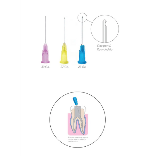Pac-Dent - OptiProbe, Endo Irrigation Needles, Side-Vent, 30 Ga, Purple, 100/Pk