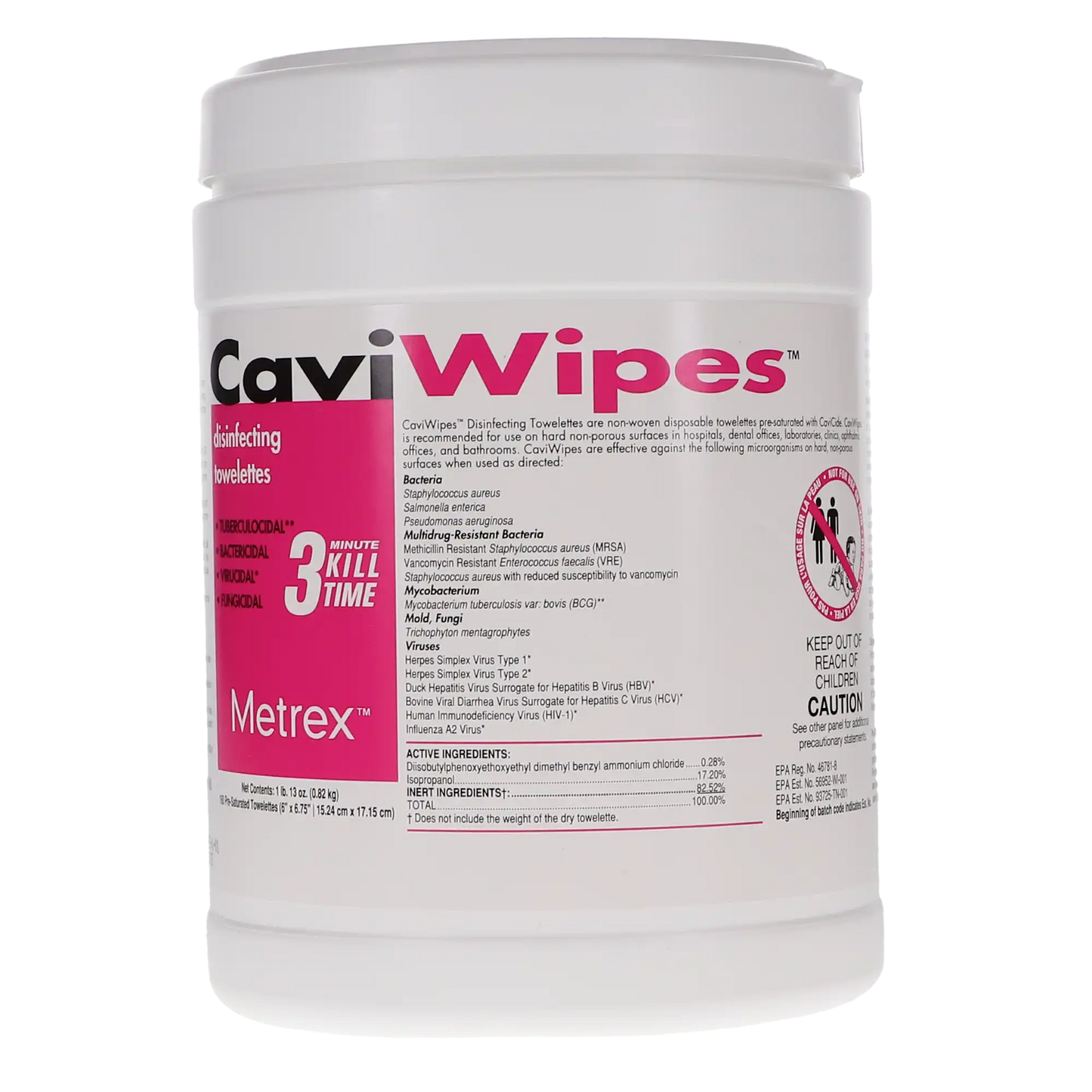 CaviWipes Disinfectant Towelette Large 160/Cn
