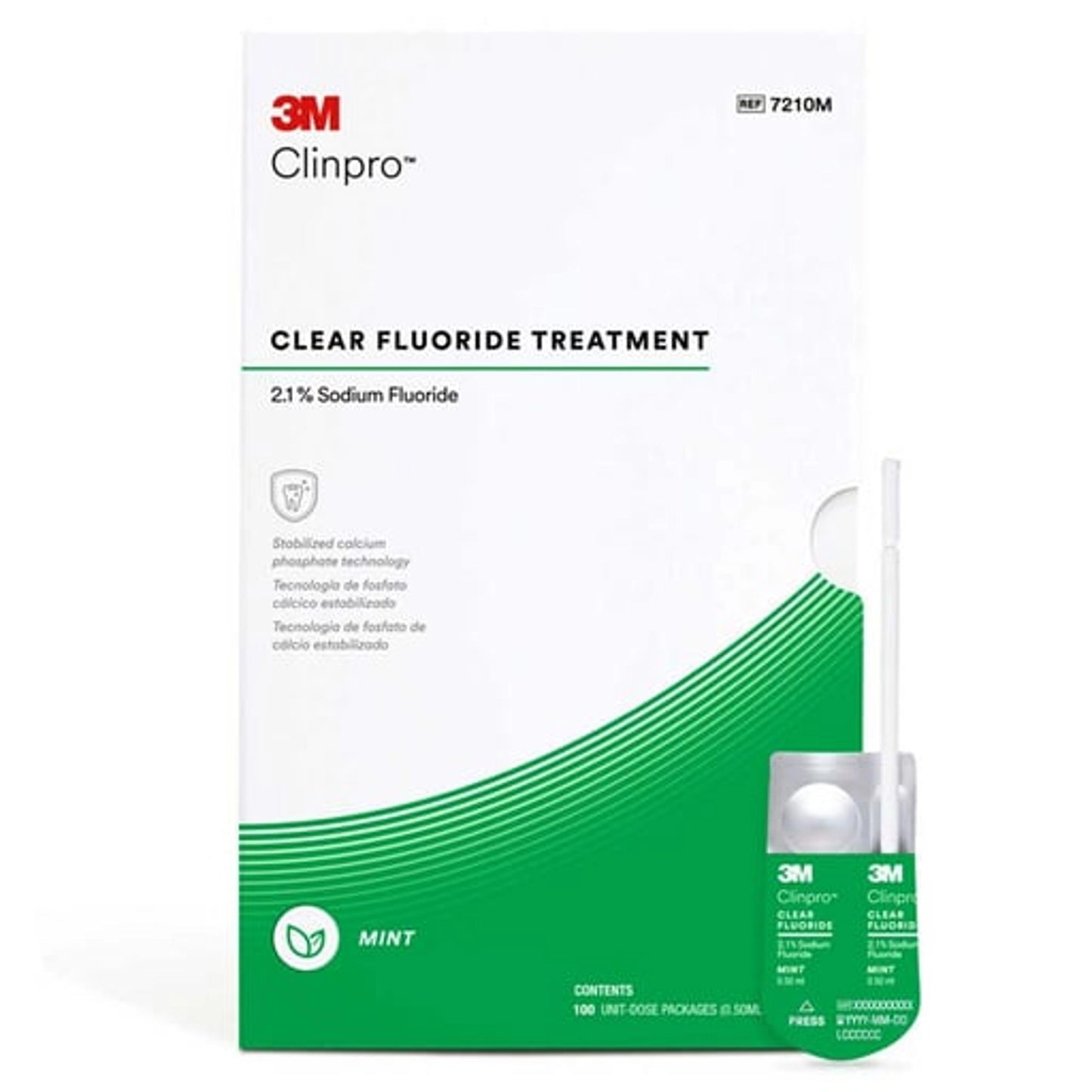 Clinpro Clear Fluoride Treatment 0.5mL 100/Pk Mint