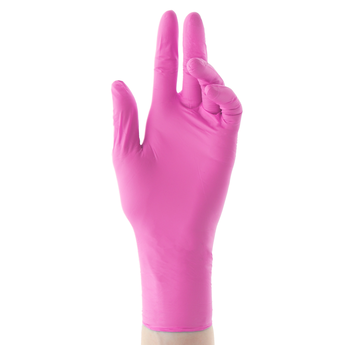 HSB?- Nitrile?Gloves, Pink, Medium 100/Bx