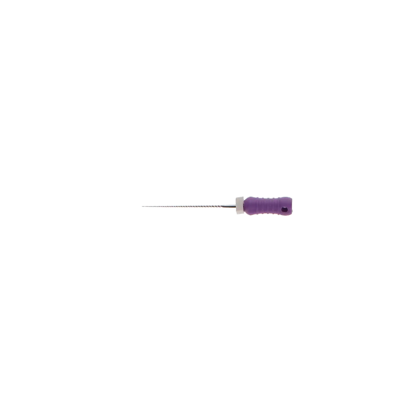 Stainless Steel K-File with Plastic Handle & Endo Stop, 21 mm, 0.02 Taper, # 10, Purple, 6/Pk, MK2110