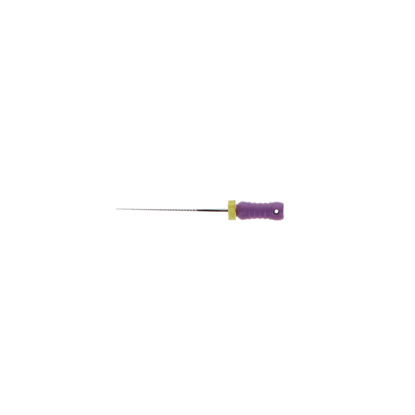 Stainless Steel K-File with Plastic Handle & Endo Stop, 25 mm, 0.02 Taper, # 10, Purple, 6/Pk, MK2510