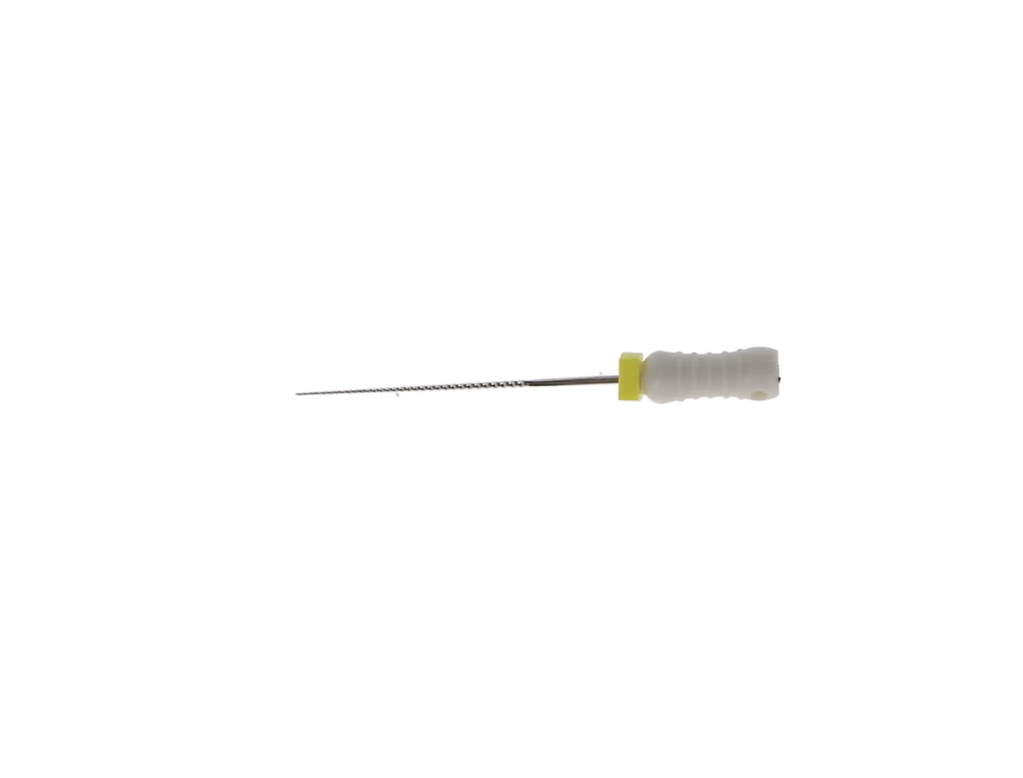 Stainless Steel K-File with Plastic Handle & Endo Stop, 25 mm, 0.02 Taper, # 15, White, 6/Pk, MK2515