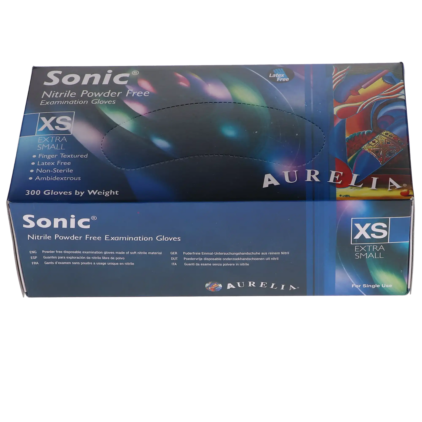 Aurelia Sonic Indigo Nitrile Gloves X-Small 300/Box