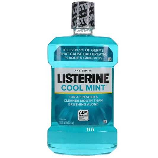 Cool Mint Listerine Mouthwash 6 - (1x 1.5 Liter Bottle)