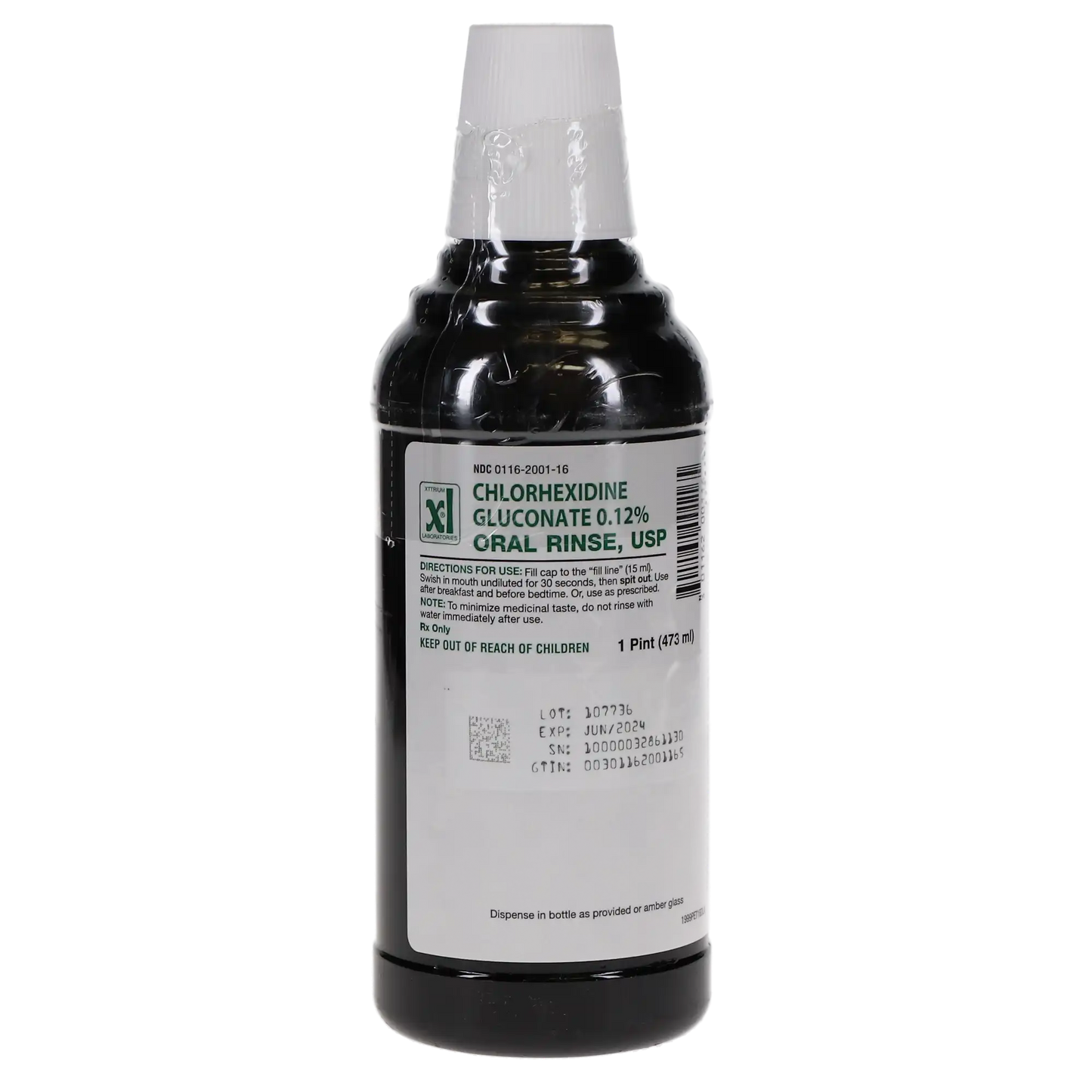 HSB - 0.12% CHG Oral Rinse 16 oz, mint flavor, Chlorhexidine Gluconate