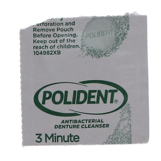 Polident? 3-Minute Antibacterial Cleanser, 84 tablets/box, 6 boxes/cs **Discontinued, see GLA-209009