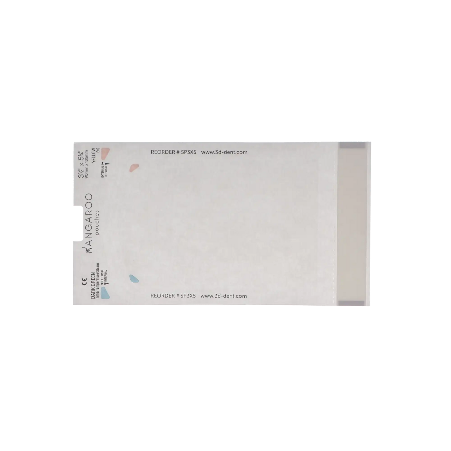 3D - Kangaroo Self-Seal Sterilization Pouches 3.1/2" X 5.1/4" 200/Bx