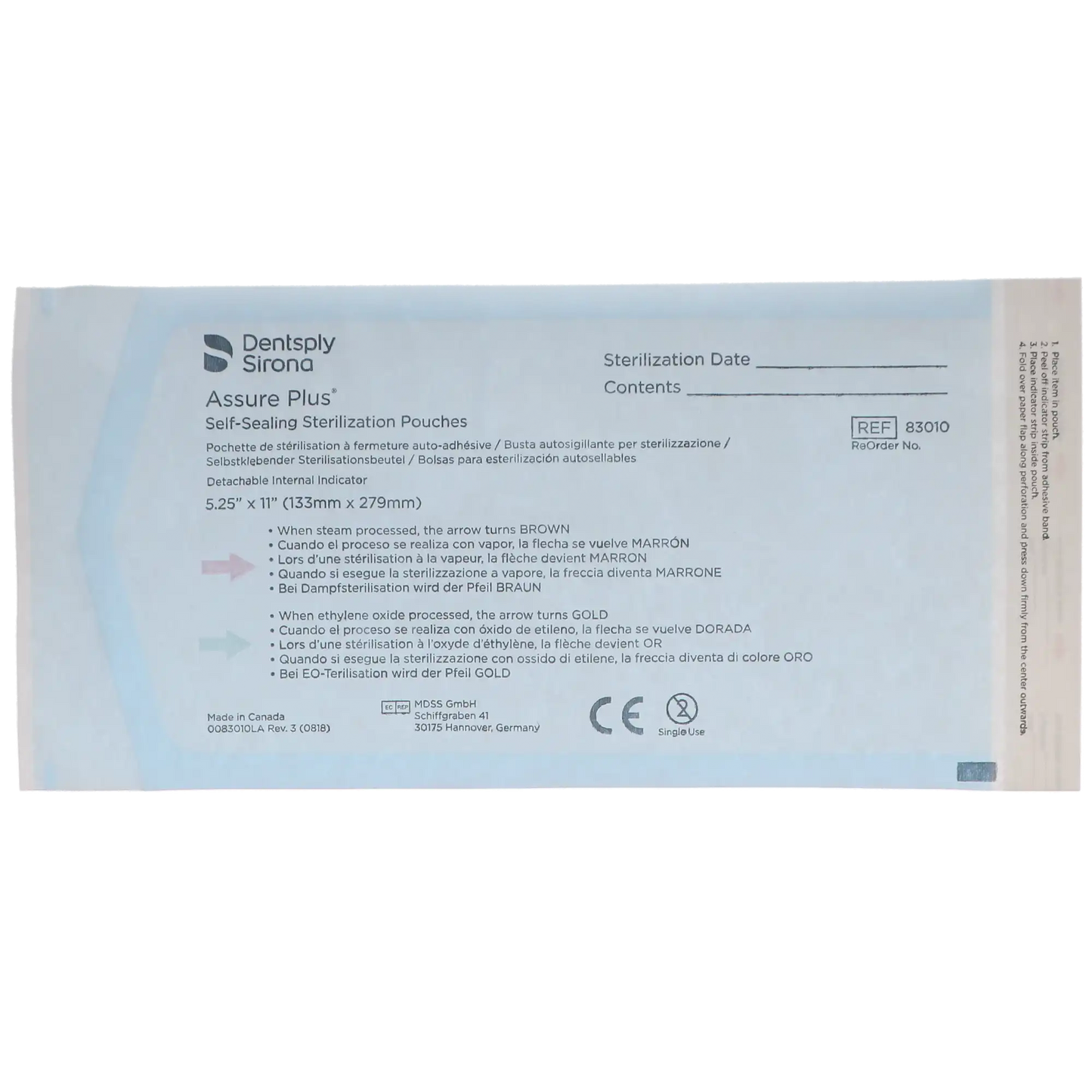 Sultan - Assure Plus Pouches 5.25"x11" 200/Bx