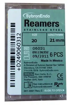 SybronEndo - Reamers 21mm #20 6/Bx