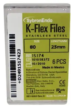 SybronEndo - K-Flex Files 25mm #80 6/Bx