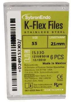 SybronEndo - K-Flex Files 21mm #55 6/Bx