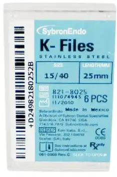 SybronEndo - Files K Type 25mm #15-40 Asst 6/Bx