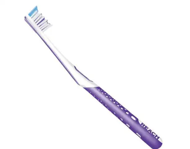 Reach Total Care Floss Clean Compact Soft Toothbrush 12/Pk