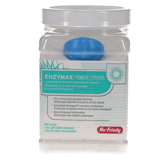 Hu-Friedy - IMS Detergent Enzymax powder, 800gr. glass w/measure spoon **Discontinued