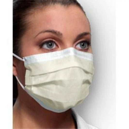 Crosstex - Crosstex Procedure Earloop Mask Yellow 50/Bx - ASTM 2
