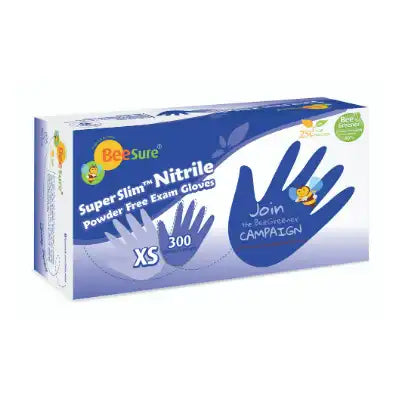 Cranberry - BeeSure Nitrile SuperSlim Gloves Small 300/Bx