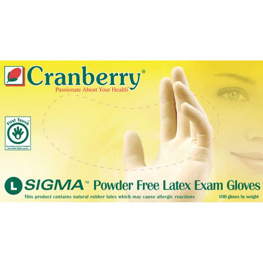 Cranberry - Cranberry Sigma PF Latex Glove X-Small 100/Bx