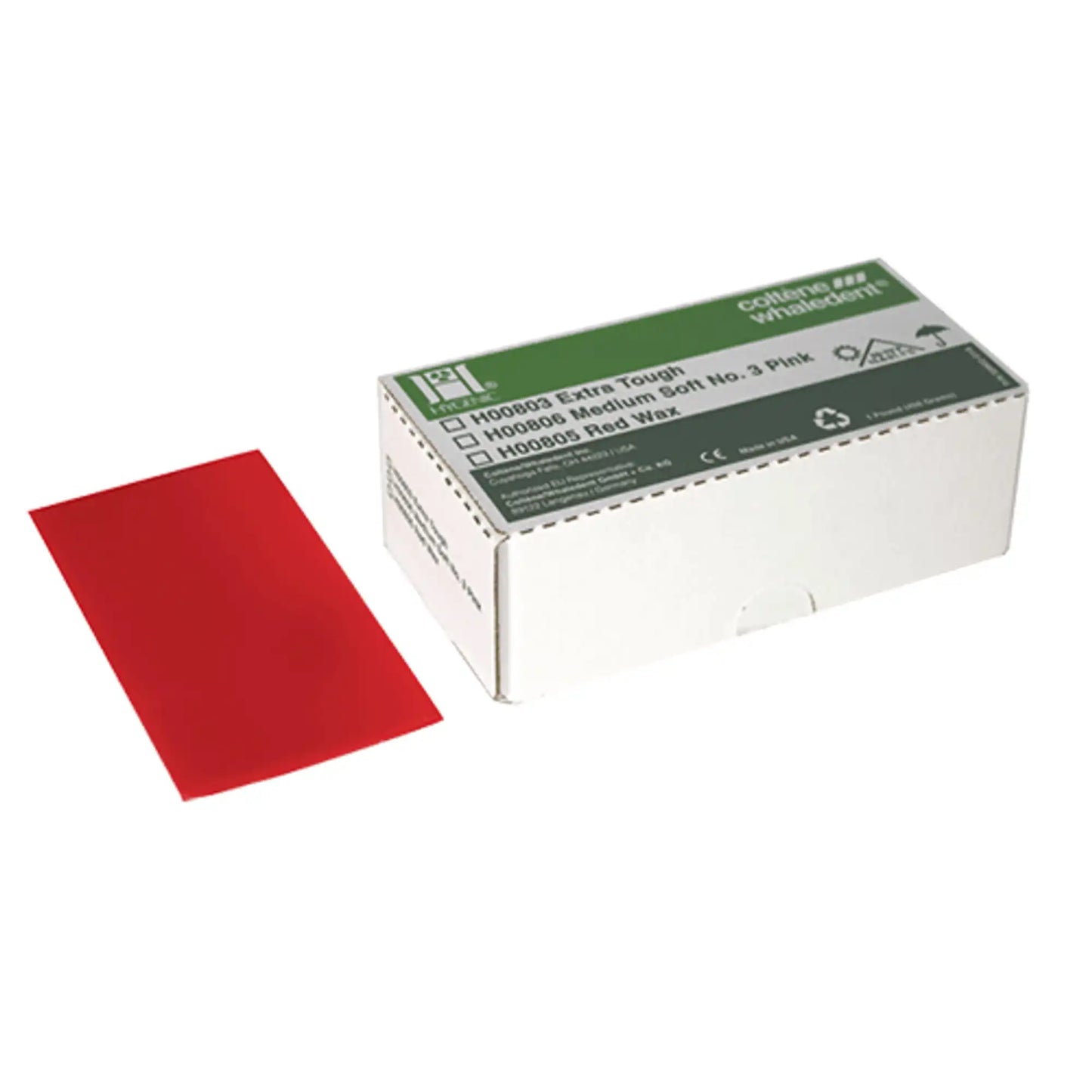 Coltene - Hygenic Base Plate Wax - Red, 1 Lb. Box **Discontinued