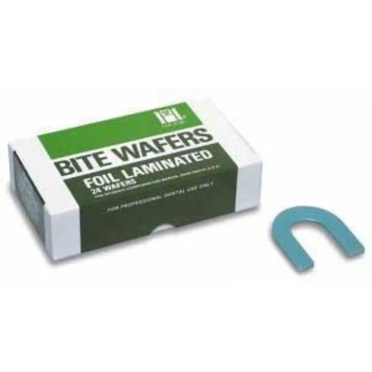 Coltene - Hygenic U-shaped Bite Wafers with Foil Insert - Light Blue, Box of 24