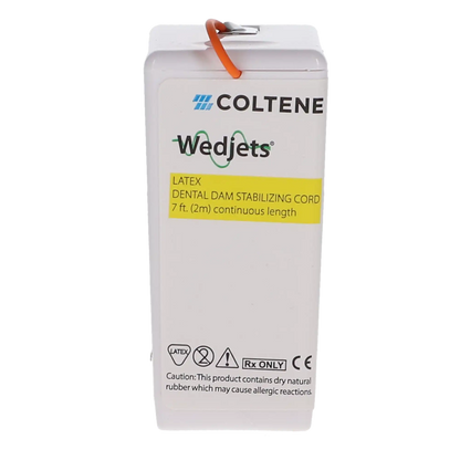 Coltene - Wedjets Dental Dam Stabilizing Cord - Latex, Large, Orange. Dispenser of 7 feet