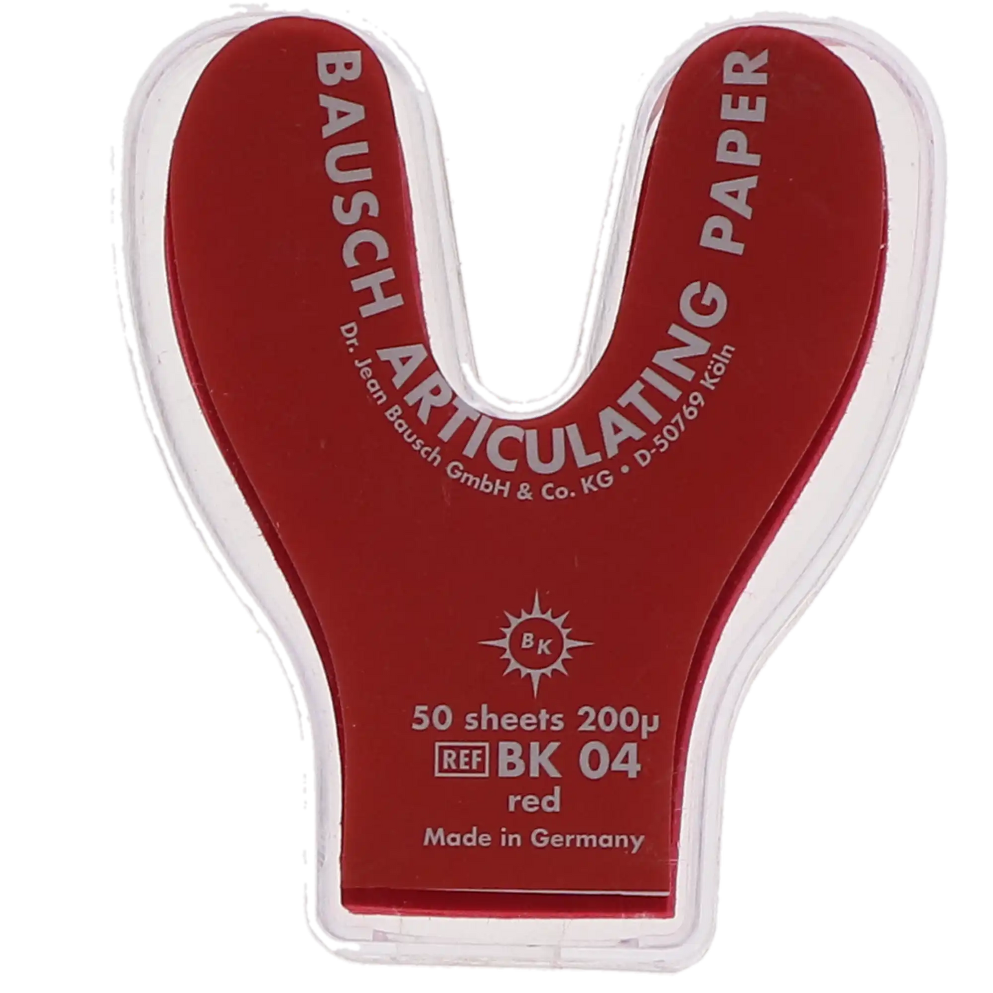 Bausch - Articulating Paper Horseshoe StripsRed 50/pk