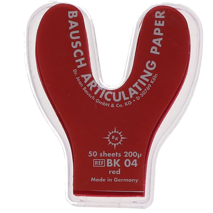 Bausch - Articulating Paper Horseshoe StripsRed 50/pk