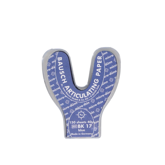 Bausch - Articulating Paper Micro-Thin Horseshoe StripsBlue 150/pk