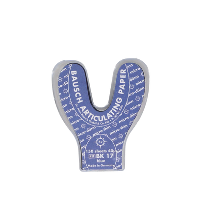 Bausch - Articulating Paper Micro-Thin Horseshoe StripsBlue 150/pk