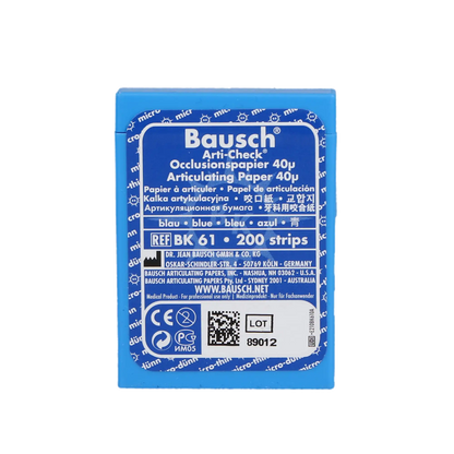Bausch - Articulating Paper Micro-Thin Pre-Cut Strips Blue 200/pk