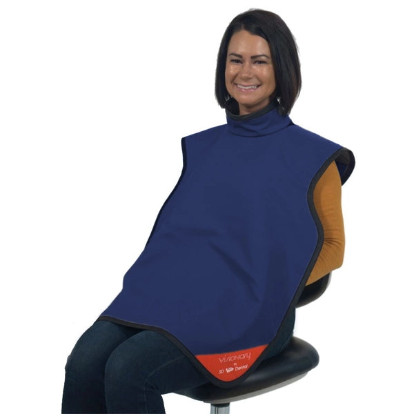 3D - Lead Apron Adult W/Collar Blue