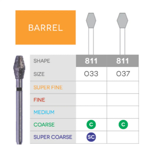3D - Sabur - Barrel Diamonds 811-037C 10/Pk