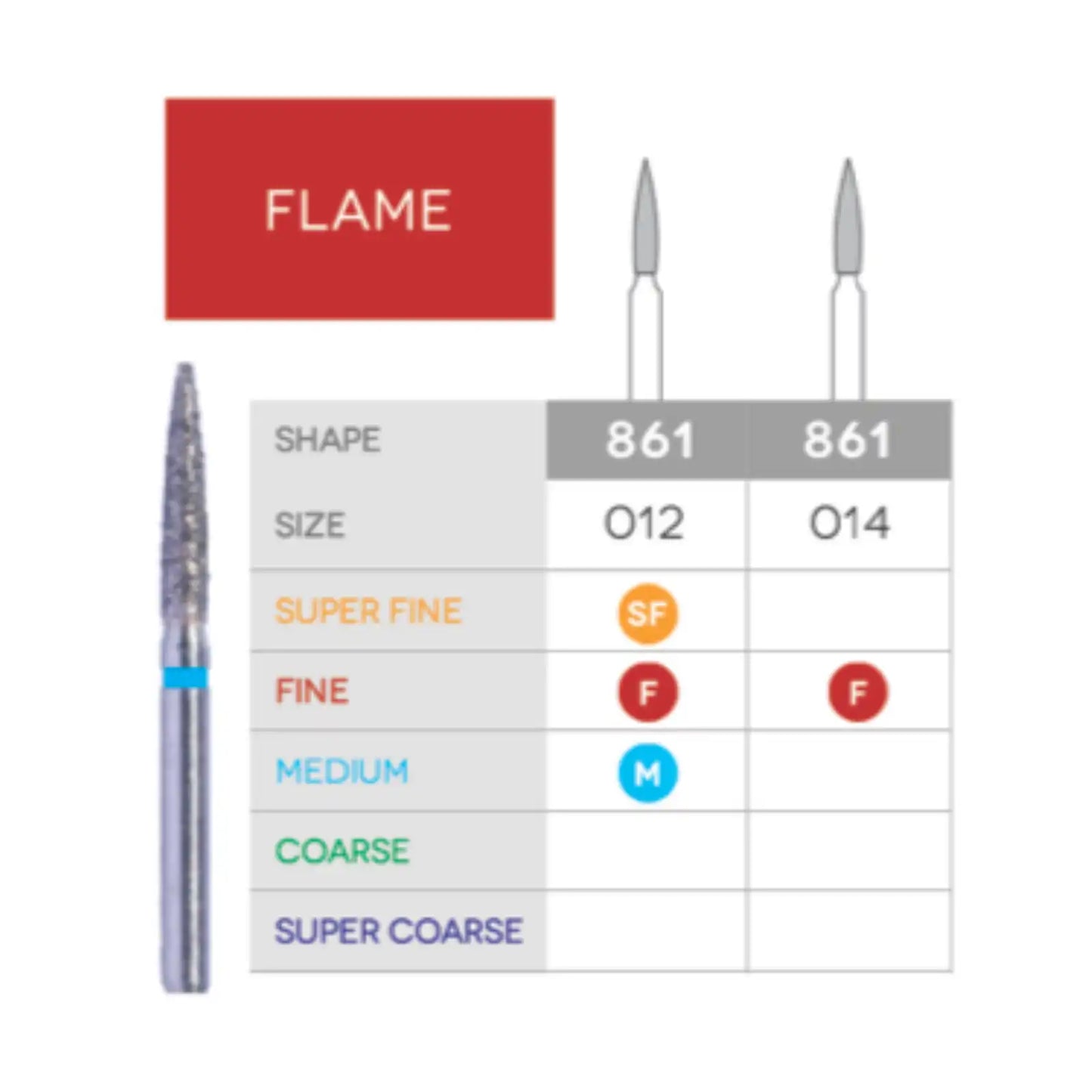 3D - Sabur - Flame Diamonds 861-012SF 10/Pk