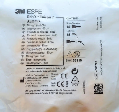 RelyX - UniCem 2 Automix Tips: 15 Endo and 15 Wide