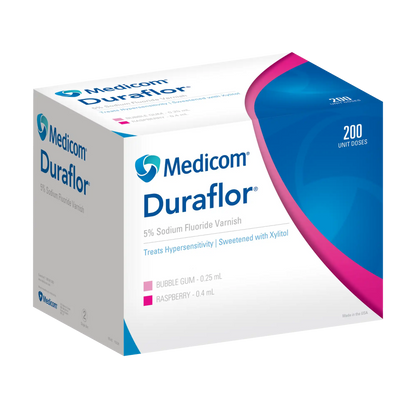 Medicom - Duraflor 5% Fluoride .4mL Rasbrry 200/Bx **Discontinued