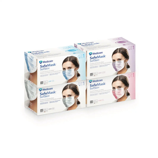 Medicom - Safe-Mask Earloop Sofskin Lavender 50/Bx ASTM 1