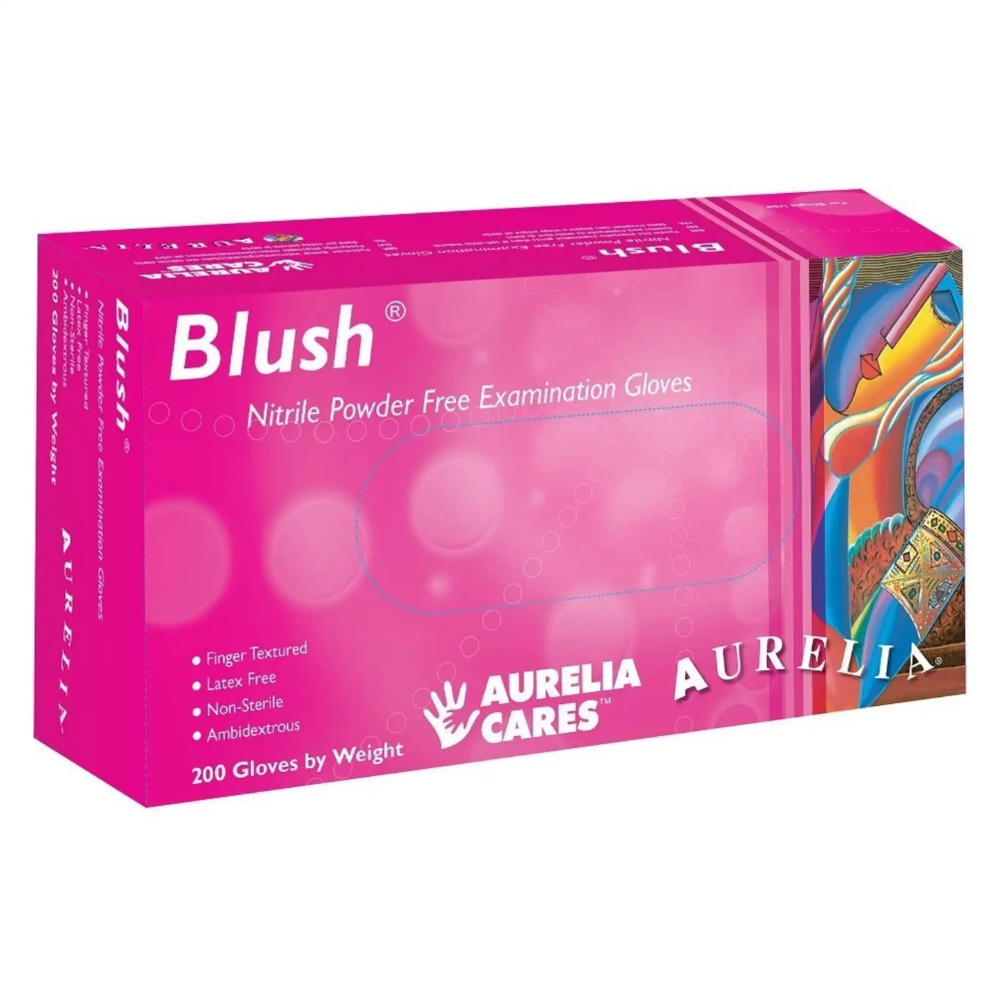Aurelia Blush Nitrile Gloves X-Small 200/Box