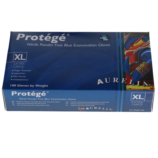 Aurelia Protege Blue Nitrile Gloves X-Large 100/Bx