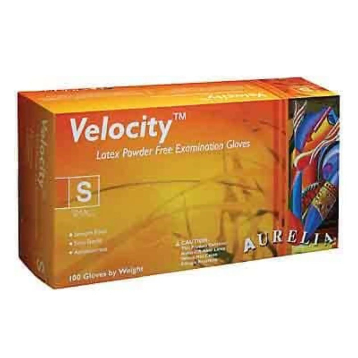 Aurelia Velocity PF Latex Gloves N/S Medium 100/Bx *Discontinued