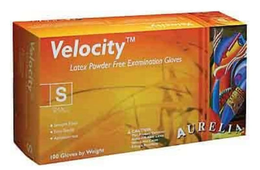 Aurelia Velocity PF Latex Gloves N/S X-Large 100/Bx *Discontinued