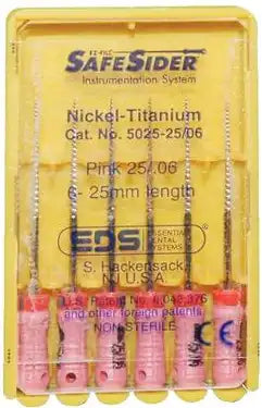 EDS - SafeSiders Reamers NiTi 25mm #25 .06T 6/Pk