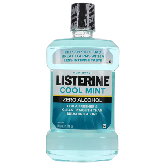 Listerine Zero Clean Mint Mouthwash (1x 1.5 liter Bottle)