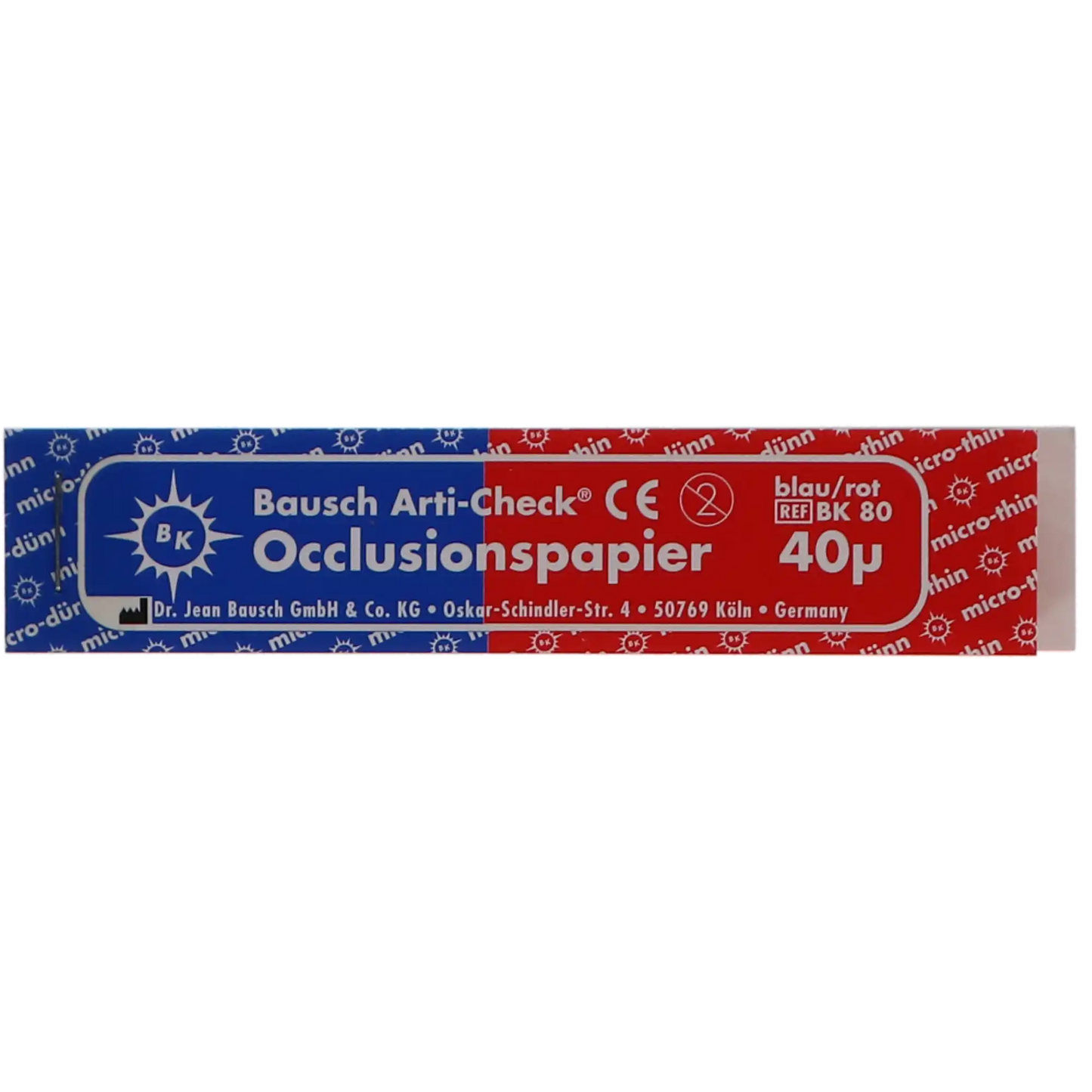 Bausch - Articulating Paper Straight Red/Blue 200/Pk