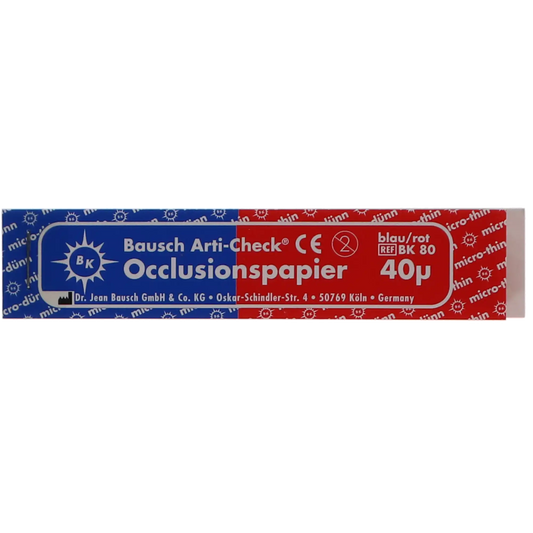 Bausch - Articulating Paper Straight Red/Blue 200/Pk
