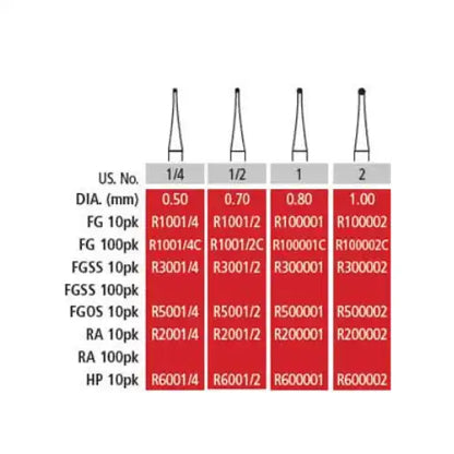 Coltene - Alpen Burs Carbide 100/Pk FG2 Round