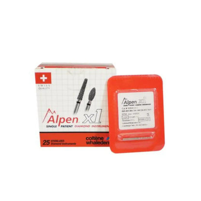 Coltene - Alpen x1 FG #878.012 Coarse Grit, Modified Beveled Cylinder 25/Pk