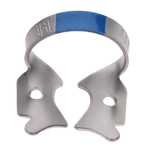 Coltene - Hygenic Fiesta Color Coded Clamps. #14A (dark blue) winged metal dam clamp