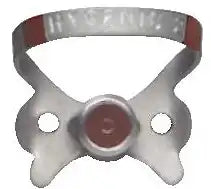 Coltene - Hygenic Fiesta Color Coded Clamps. #2 (brown) winged metal dam clamp. Premolars