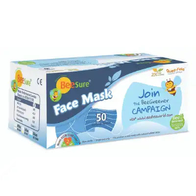 Cranberry - BeeSure Earloop Masks White 50/Bx ASTM 2